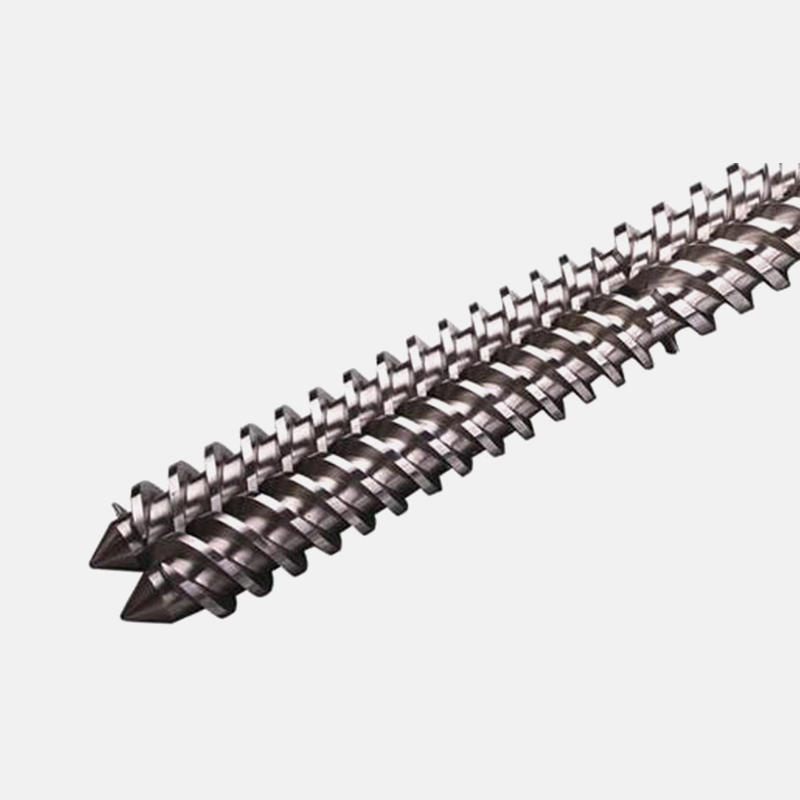 Conical twin screw barrel for extrusion machinery