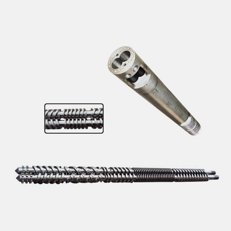 Conical twin screw barrel for PVC sheet
